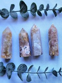 Pink Flower Agate Towers