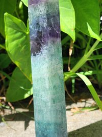 Green and Purple Fluorite Tower #1