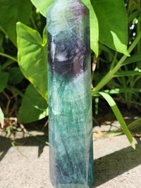 Green and Purple Fluorite Tower #1