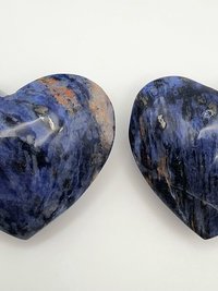 Sodalite Hearts w/ Metal Stand