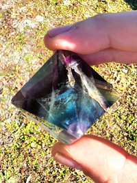 Rainbow Fluorite Octahedron #3