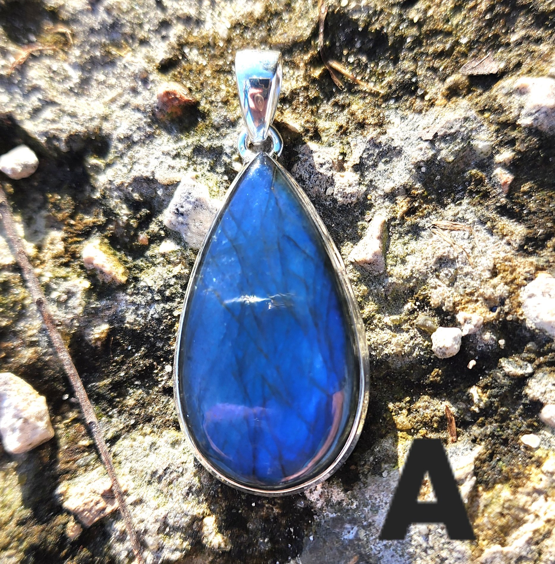 Blue Fire Labradorite Pendants