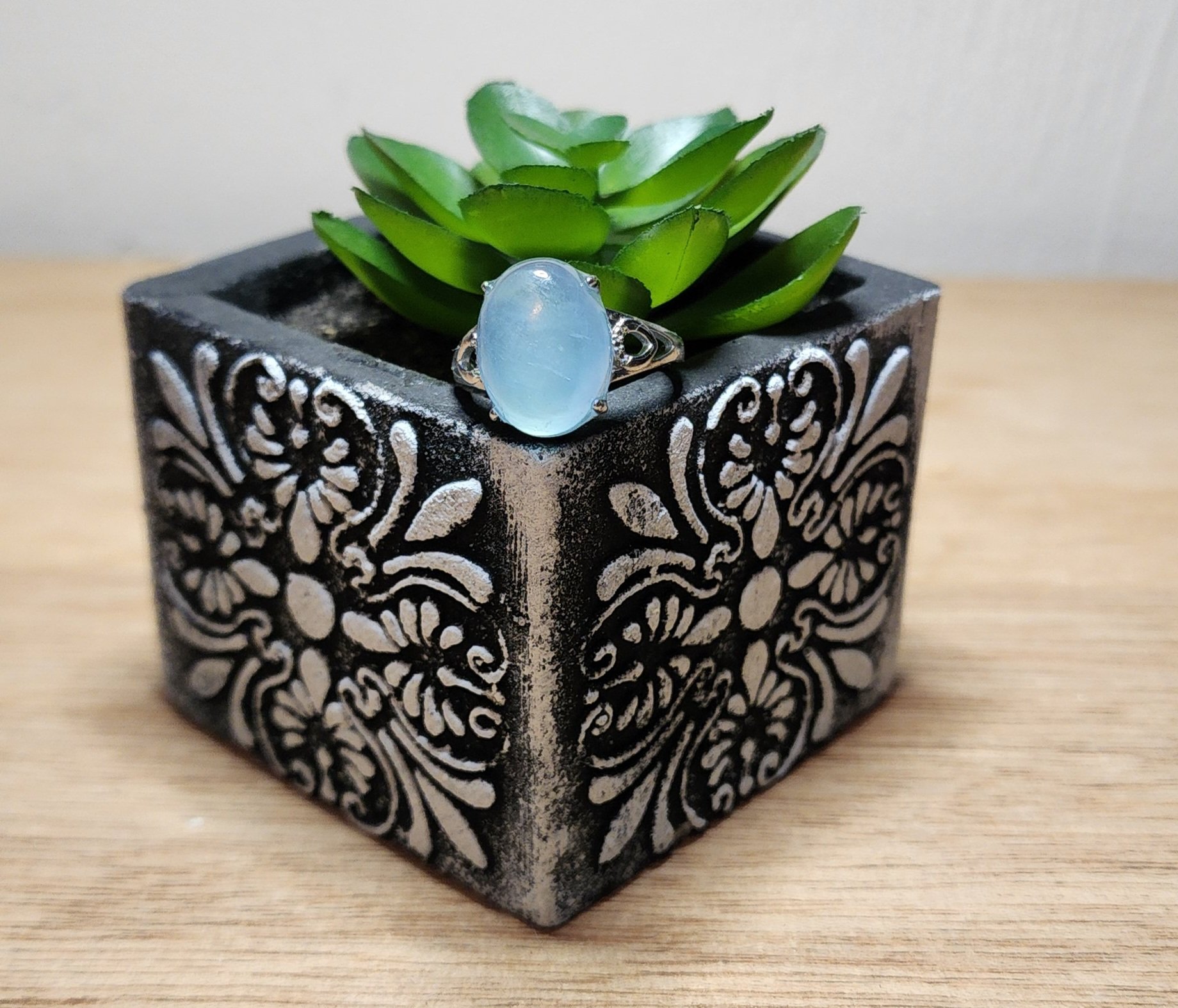 925 Sterling Silver Aquamarine Ring