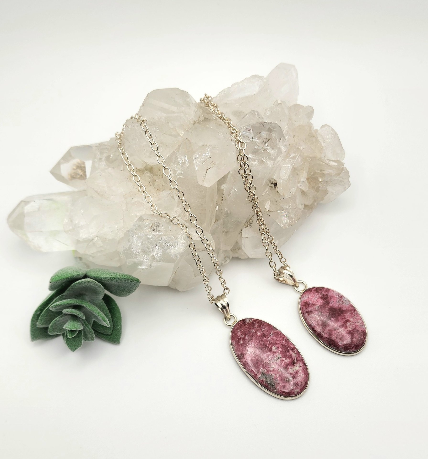 Thulite Pendant Necklaces