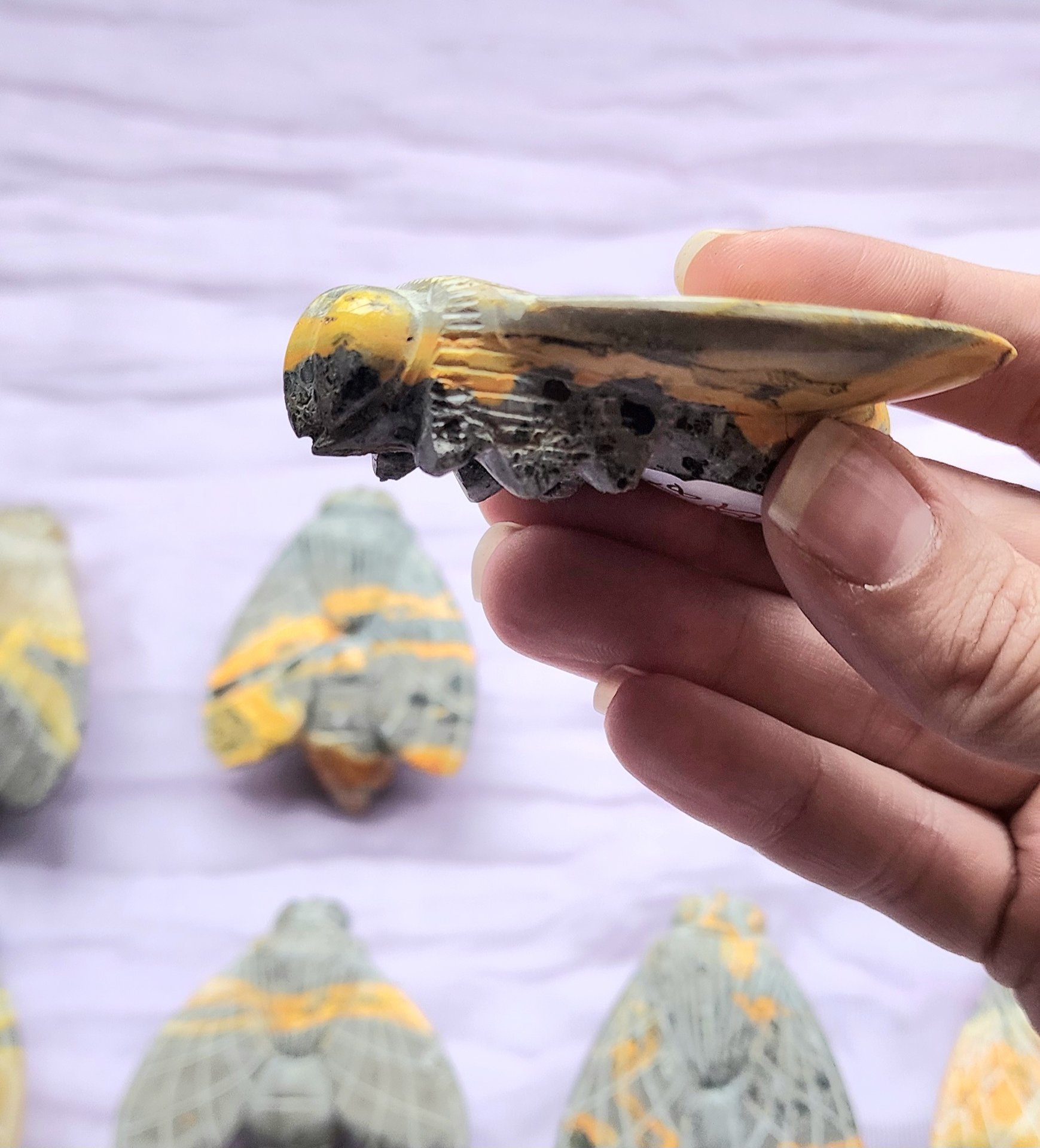 Bumble Bee Jasper Bee Carvings 