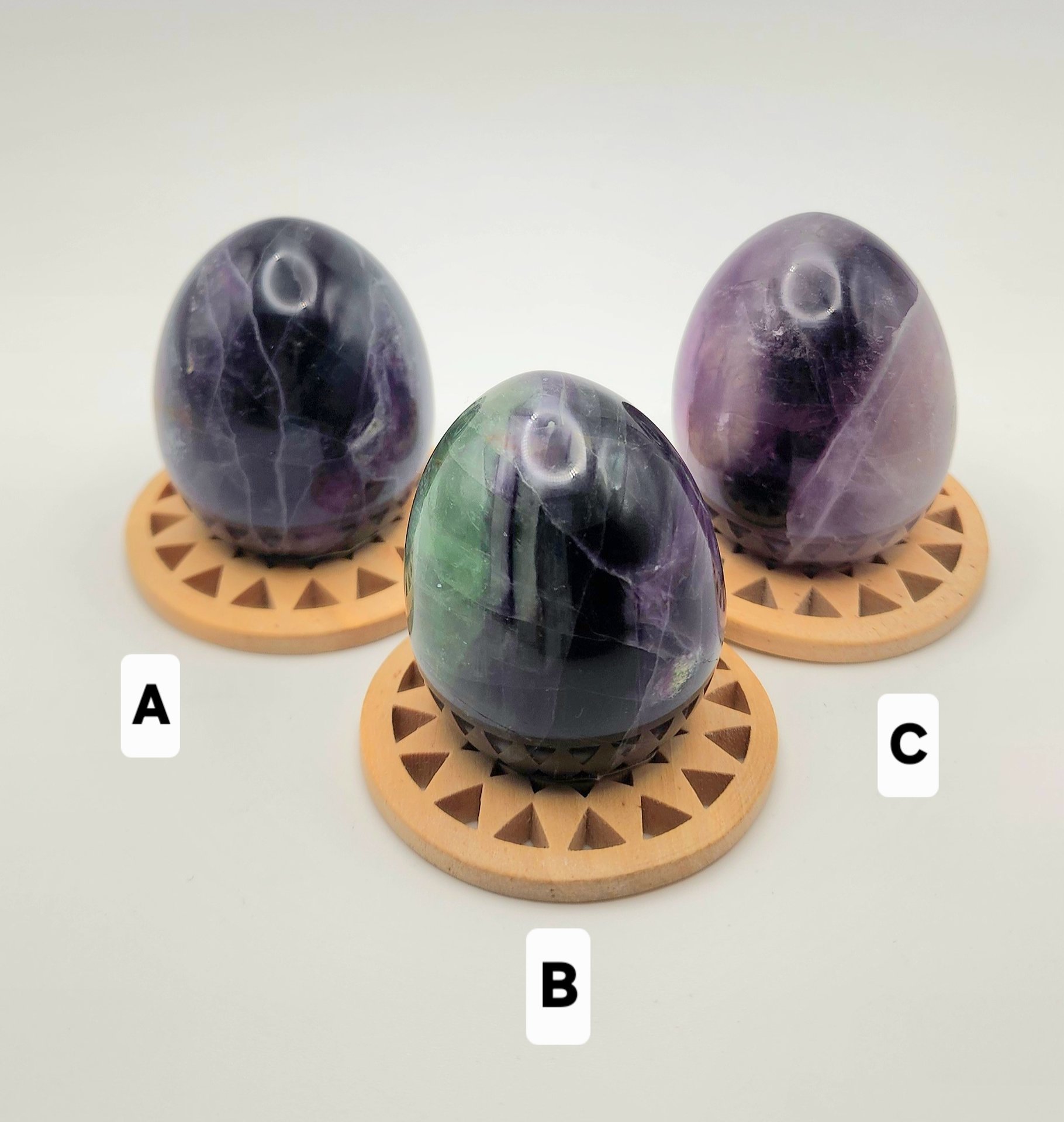 Rainbow Fluorite Eggs
