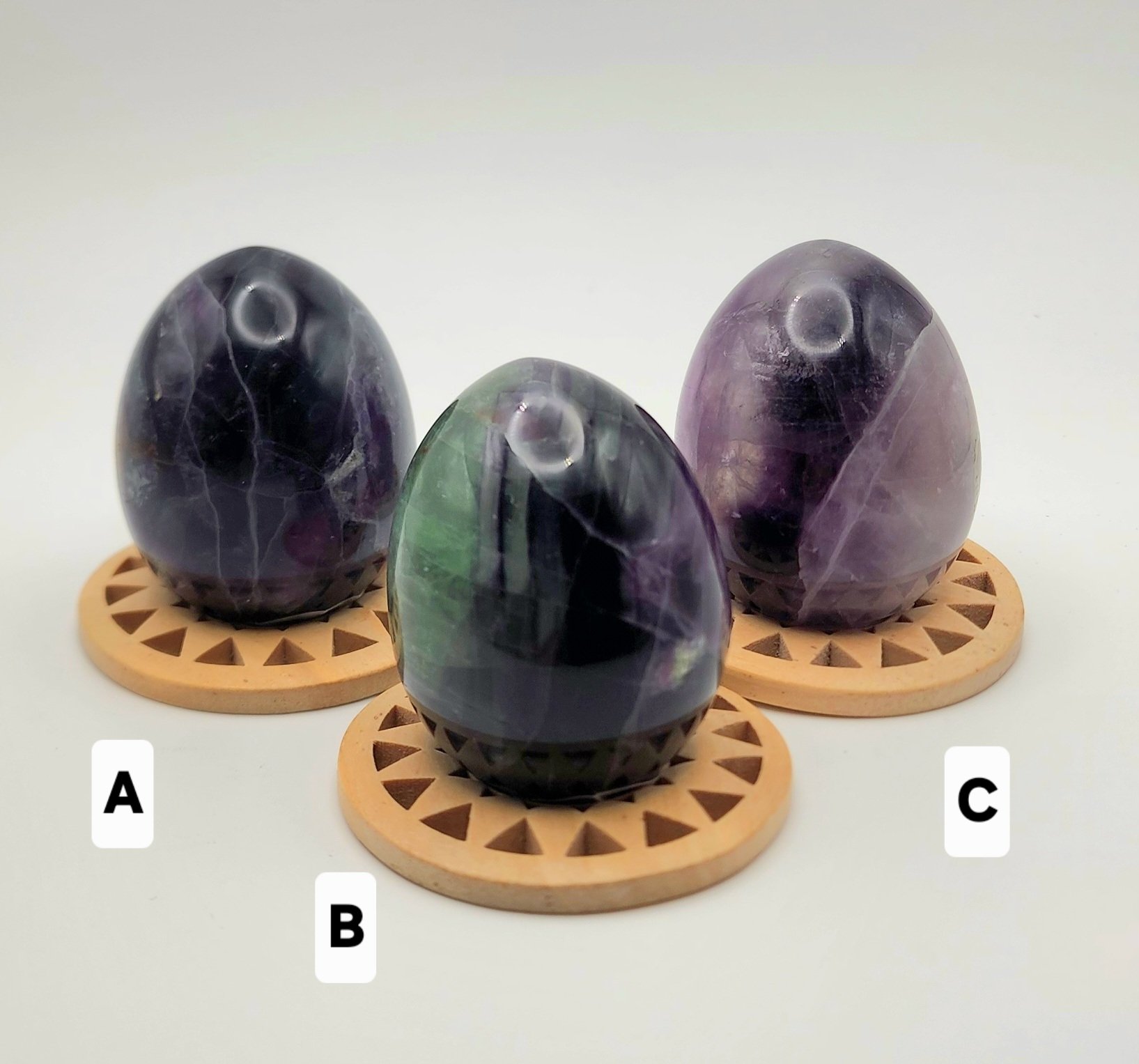 Rainbow Fluorite Eggs