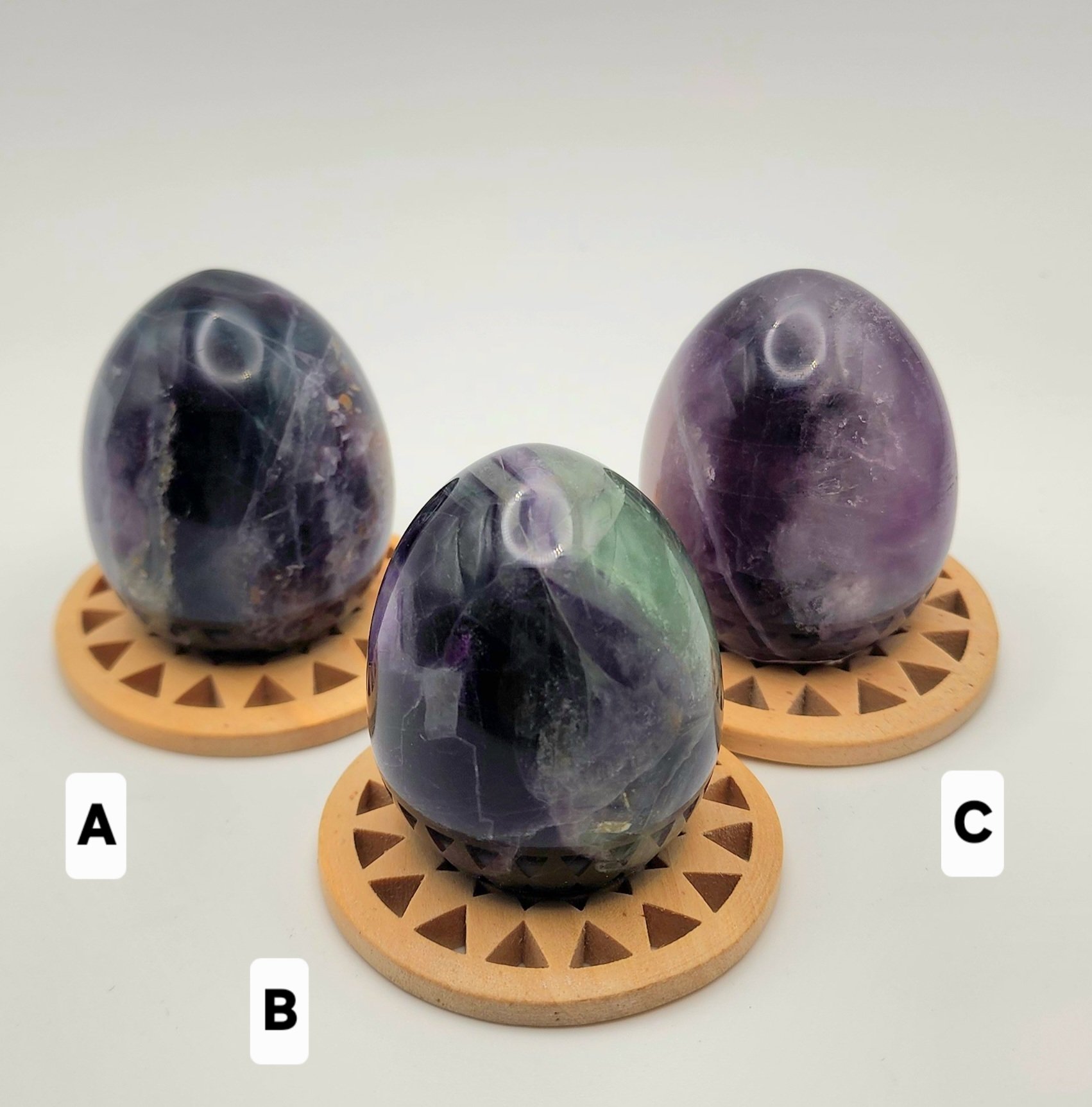 Rainbow Fluorite Eggs