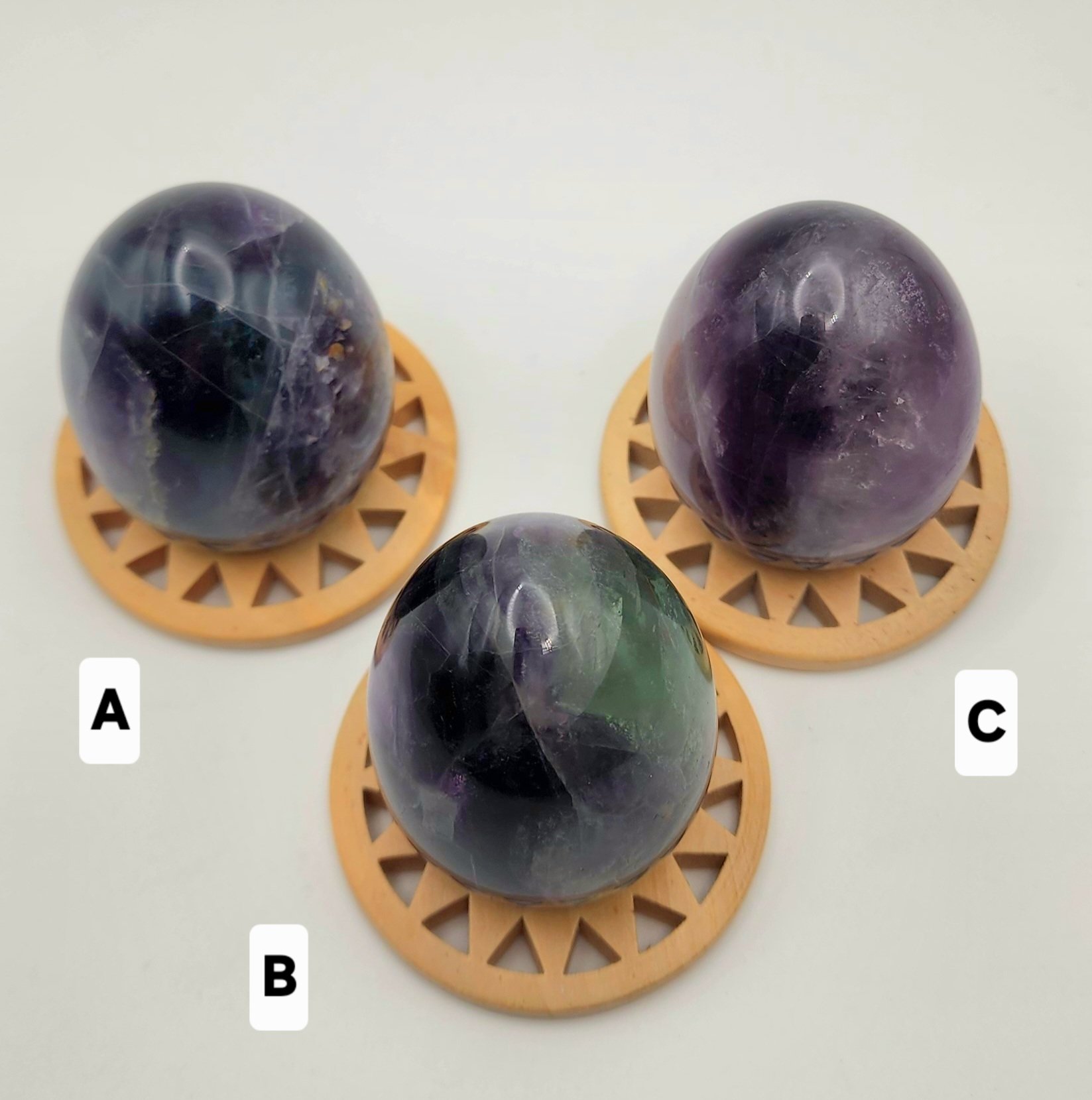 Rainbow Fluorite Eggs