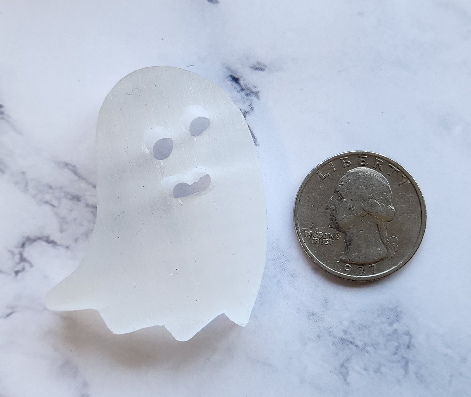 Selenite Ghost Carving 