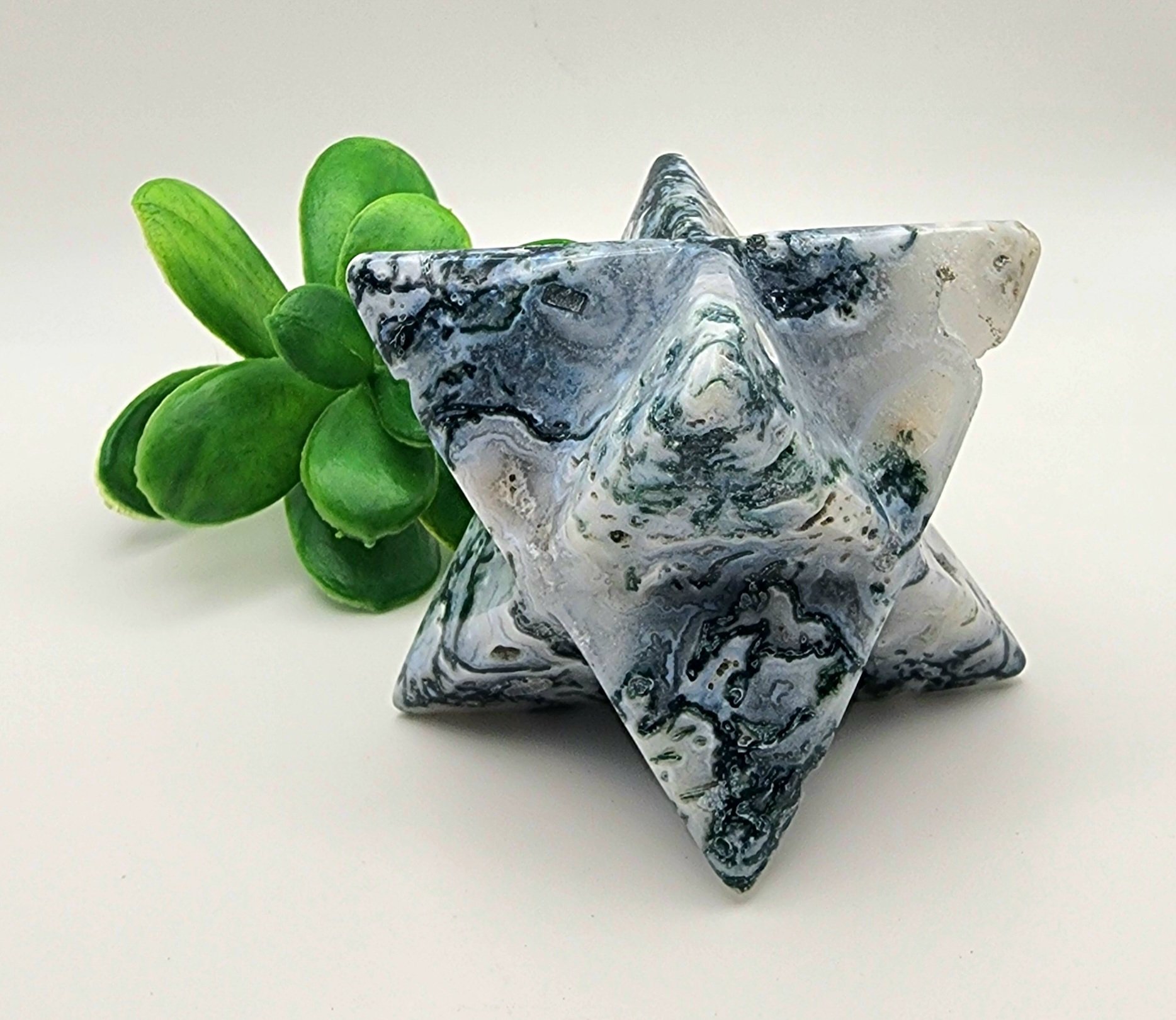 Moss Agate Merkaba #1