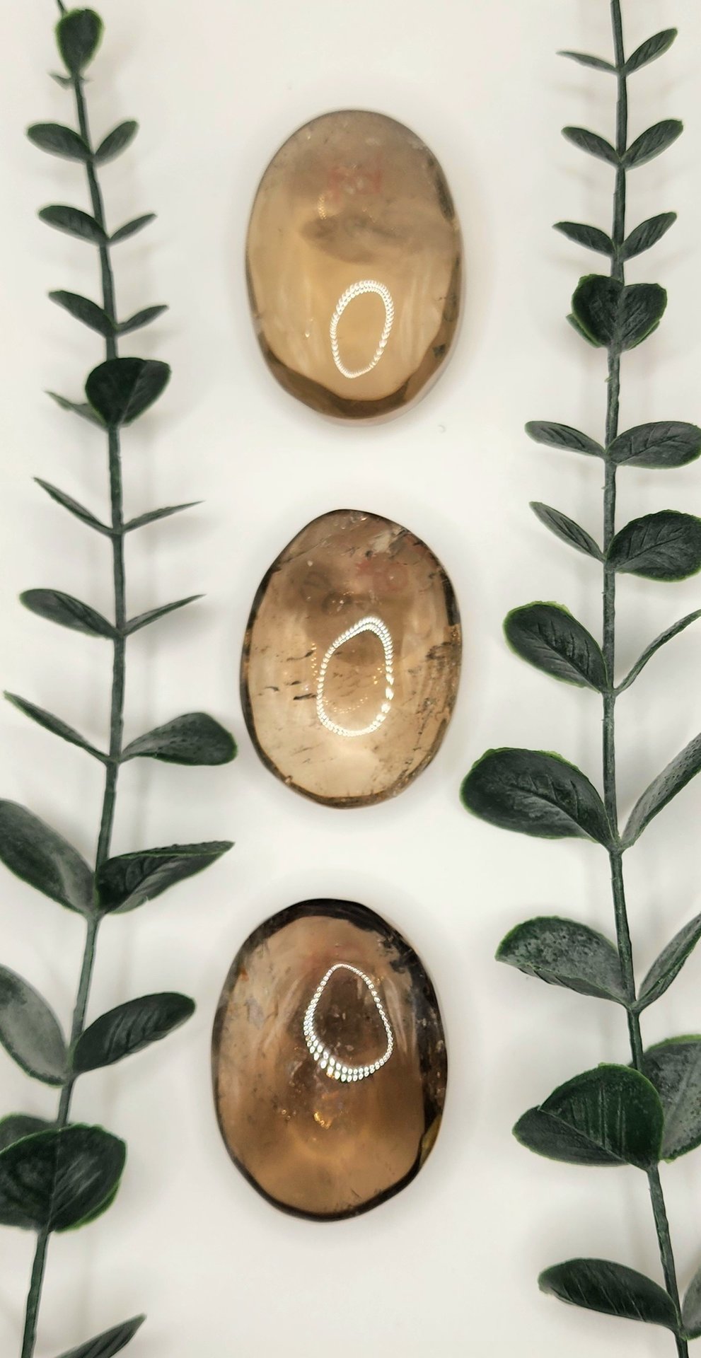 Smokey Quartz Palm Stones