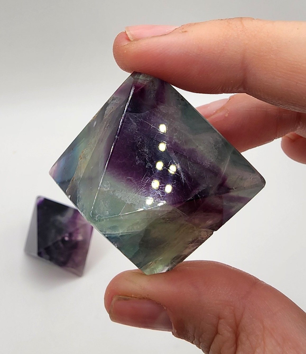 Rainbow Fluorite Octahedron #3