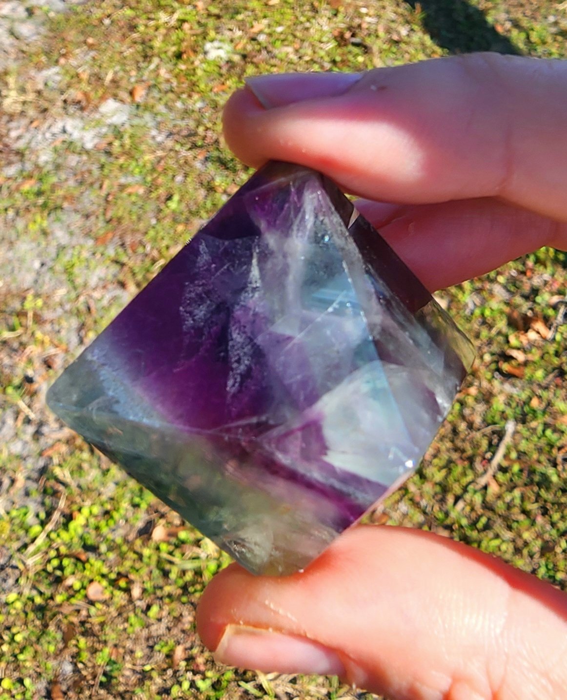 Rainbow Fluorite Octahedron #3