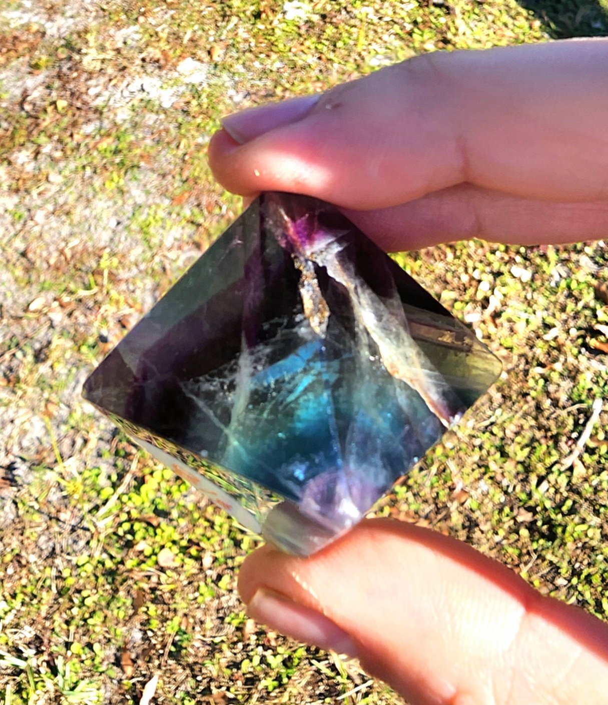 Rainbow Fluorite Octahedron #3