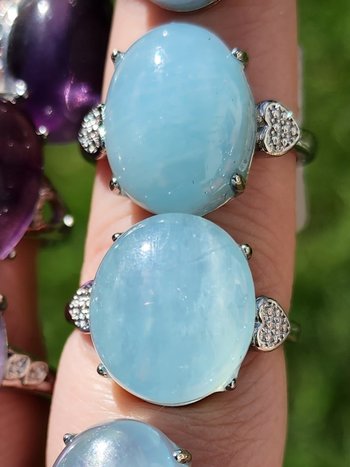 925 Sterling Silver Aquamarine Ring