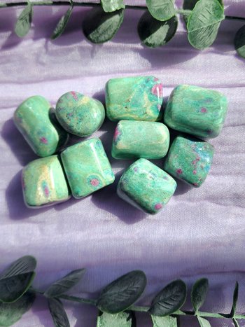 Ruby in Fuchsite Tumbles