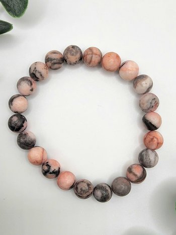 Pink Zebra Jasper Bracelets-8mm