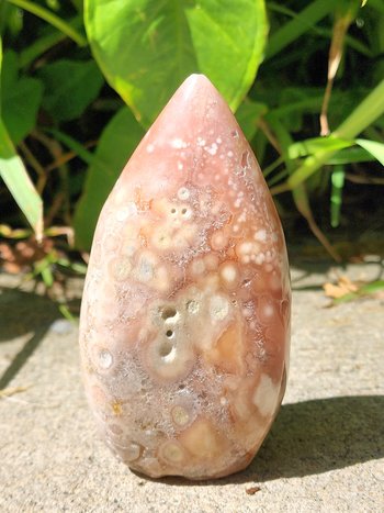 Pink Amethyst w/ Flower Agate Ornament #7