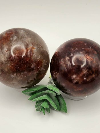 Fire Quartz/Garden Quartz Spheres