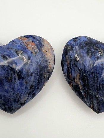 Sodalite Hearts w/ Metal Stand