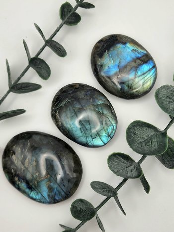 Super Flashy Labradorite Palm Stones