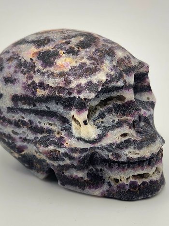 Purple Zebra Fluorite Skull #2
