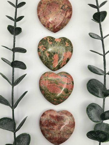 Mini Unakite Hearts