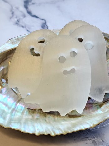 Selenite Ghost Carving 