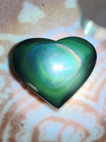 Rainbow Obsidian Hearts