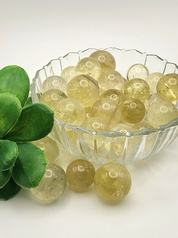 Natural Citrine Mini Spheres