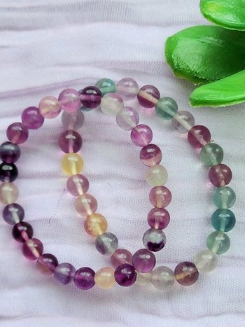 Rainbow Fluorite Bracelets-6mm