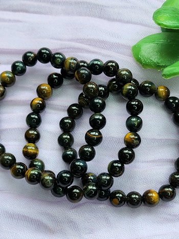 Blue Tiger's Eye Bracelets-8mm