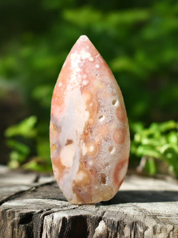 Pink Amethyst w/ Flower Agate Ornament #7