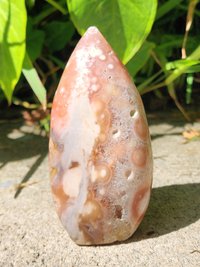 Pink Amethyst w/ Flower Agate Ornament #7