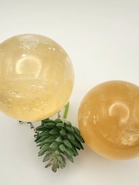 Yellow Optical Calcite Spheres