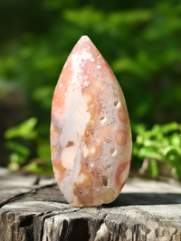 Pink Amethyst w/ Flower Agate Ornament #7