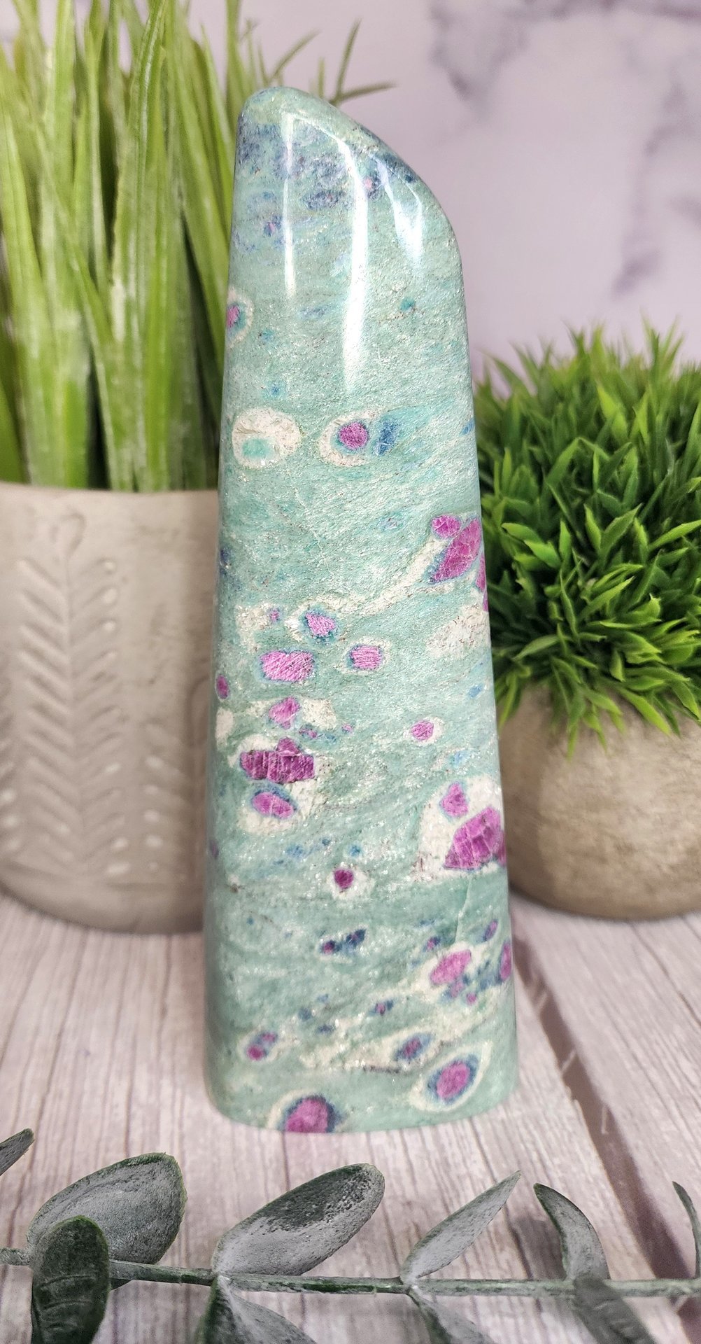 Ruby in Fuchsite Tower #1