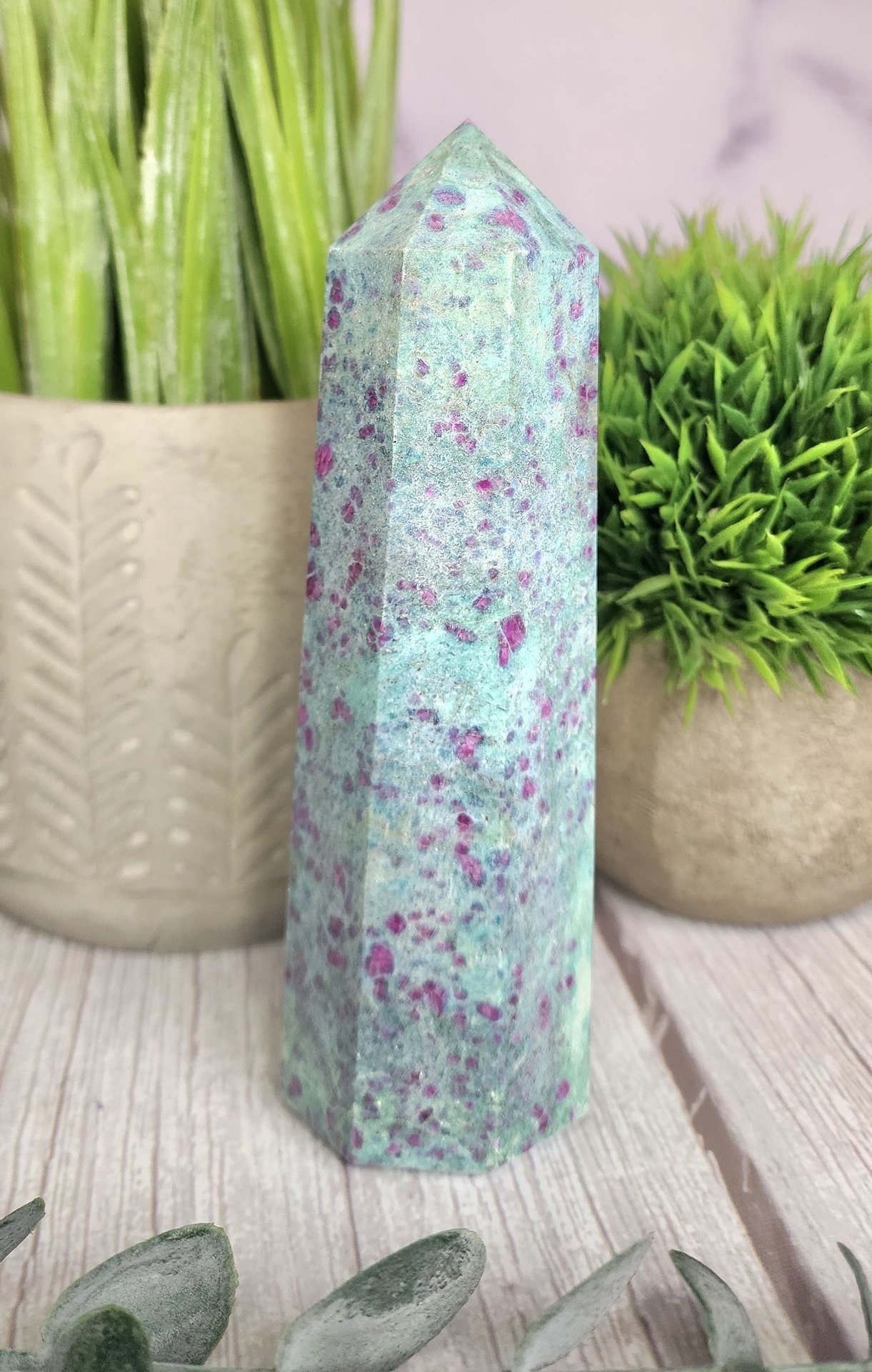 Ruby in Fuchsite Tower #6