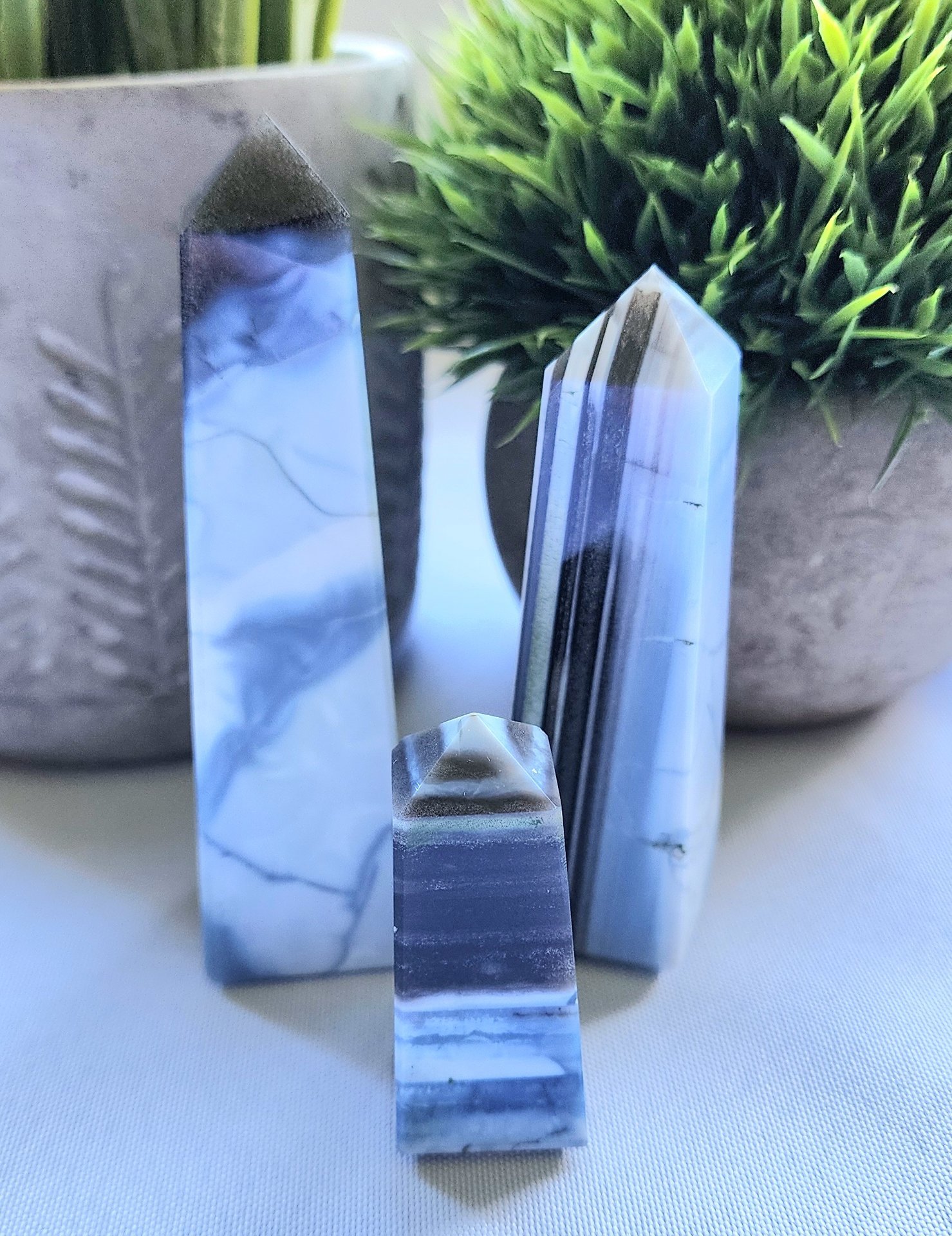 Rare Blue Opal Towers