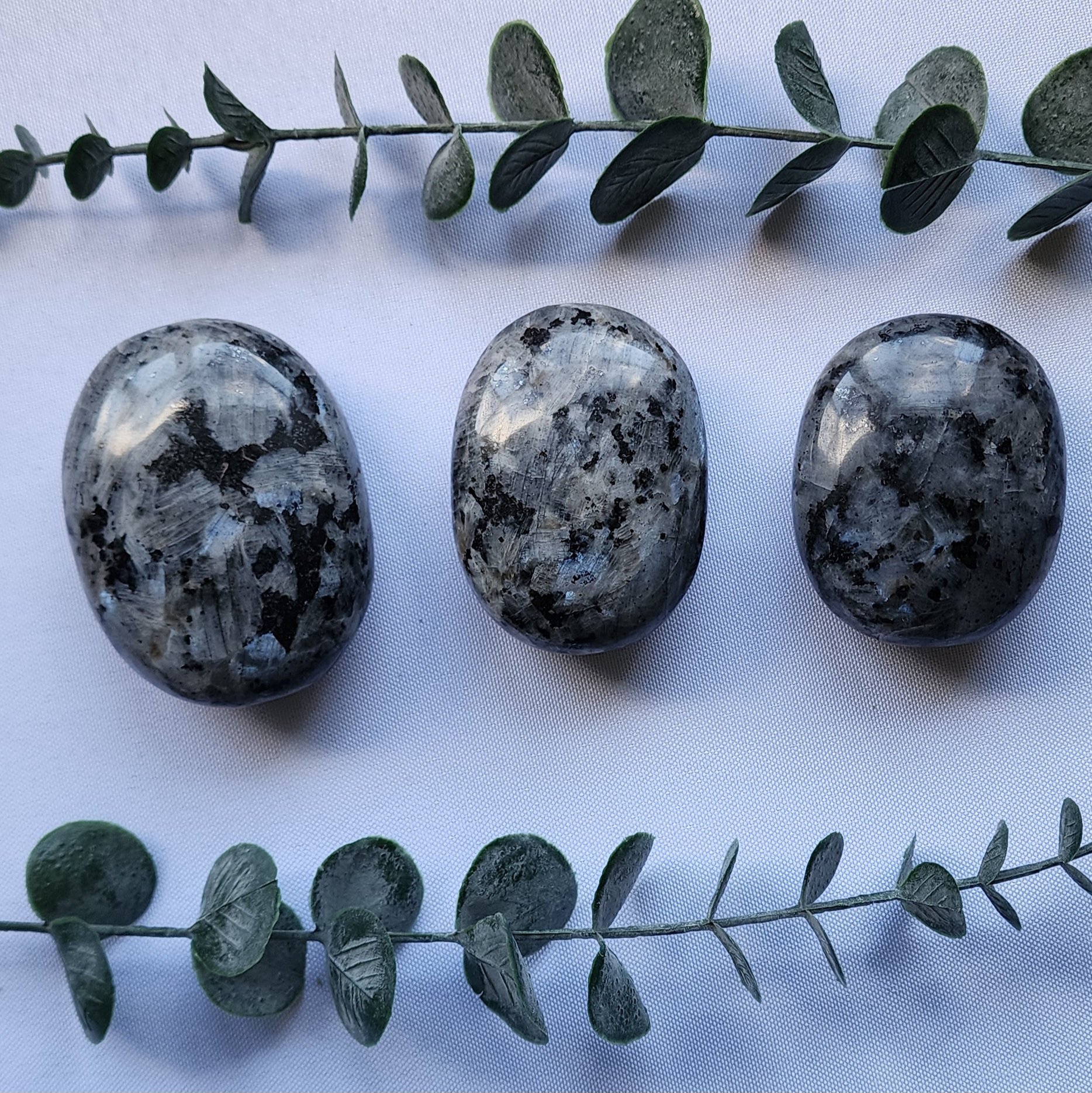 Larvikite Palm Stones