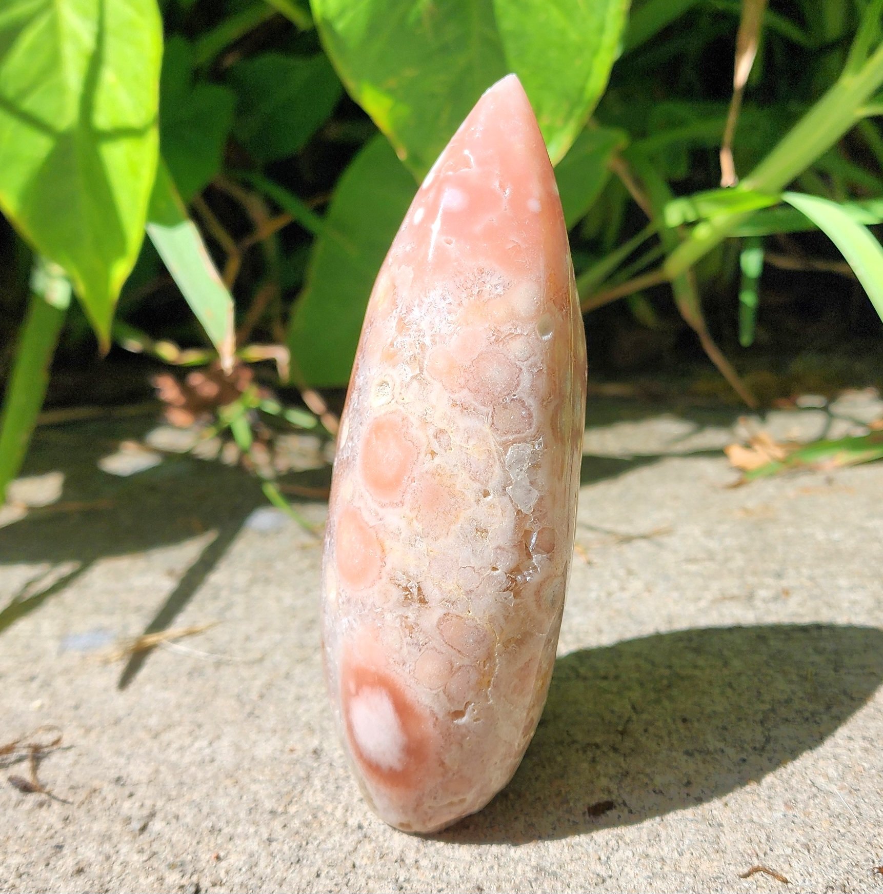 Pink Amethyst w/ Flower Agate Ornament #7