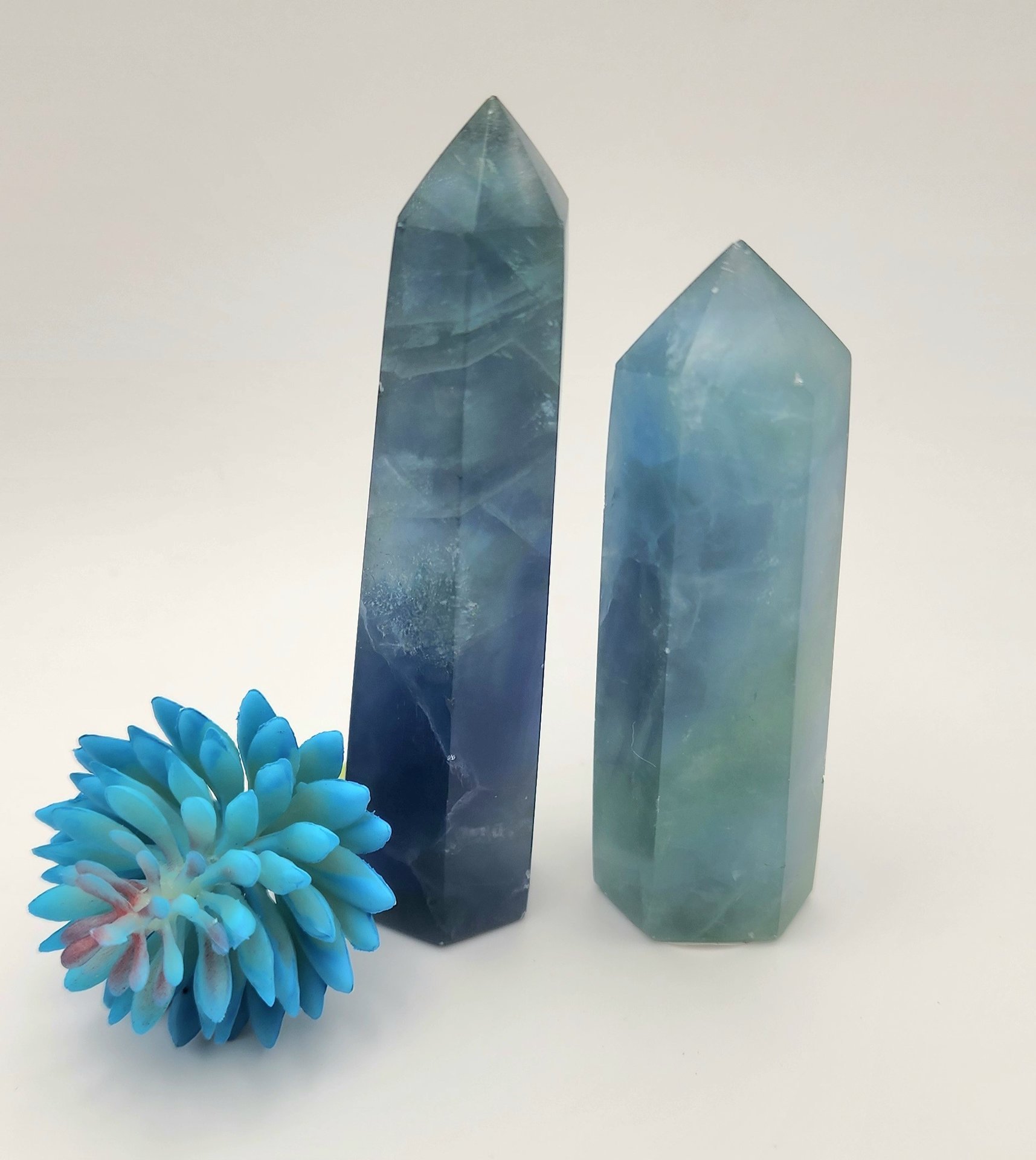 Blue and Green Fluorite Points