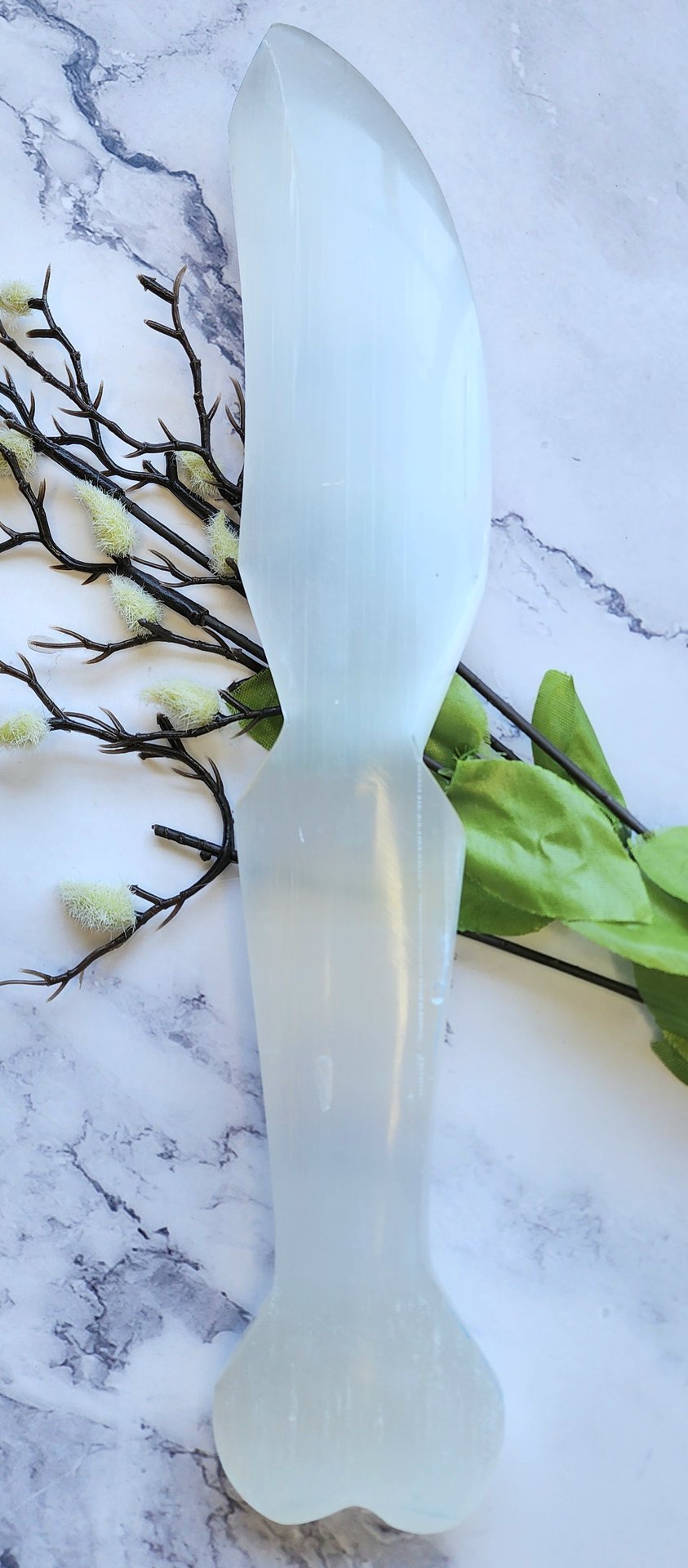 11.5-Inch Selenite Knife Carvings