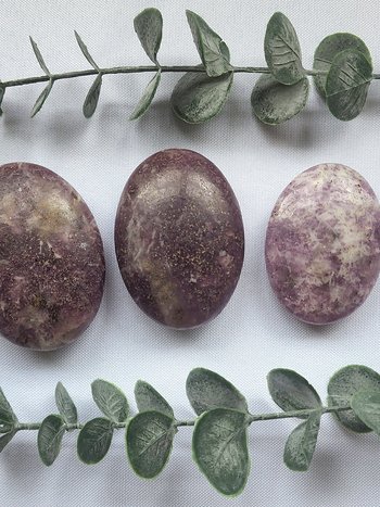 Lepidolite Palm Stones