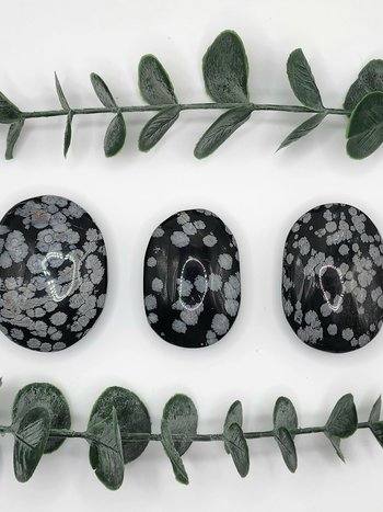 Snowflake Obsidian Palm Stones