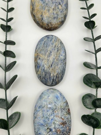 Blue Kyanite Palm Stones