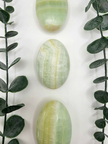 Pistachio Calcite Palm Stones